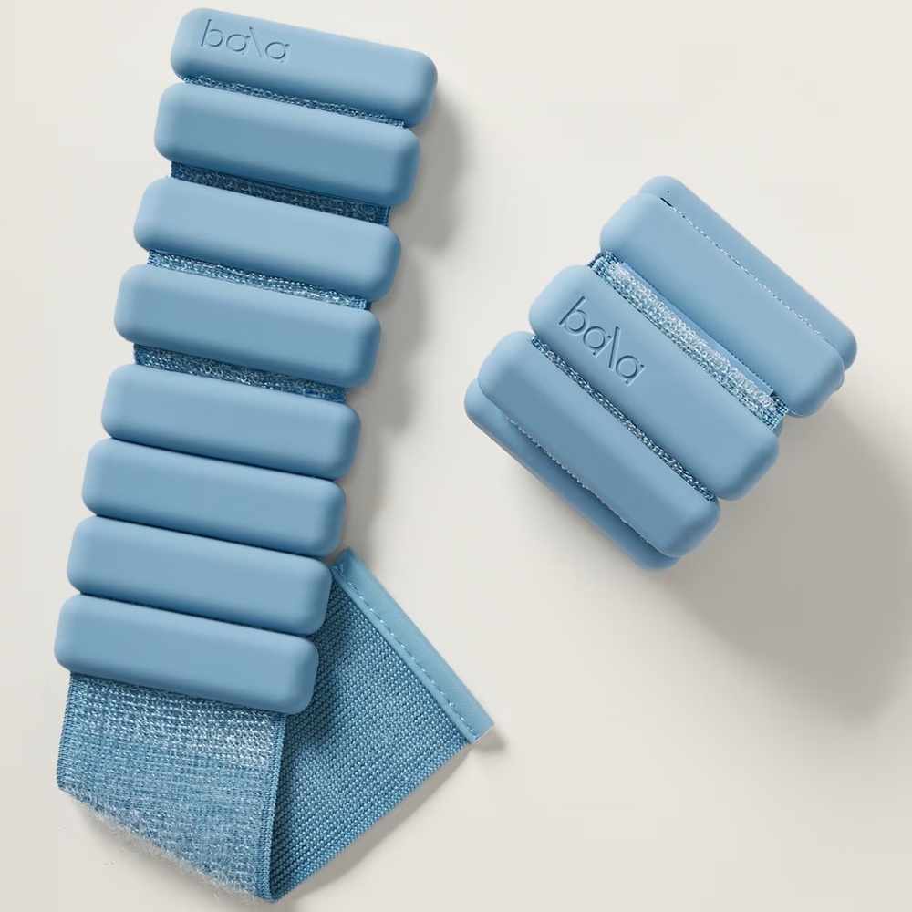 New BALA BANGLES 1lb Set WRIST/ANKLE WEIGHTS IN SEA BLUE